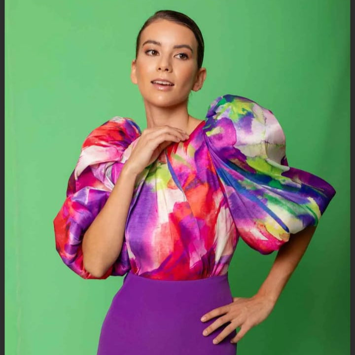VESTIDO ACUARELA MORADO