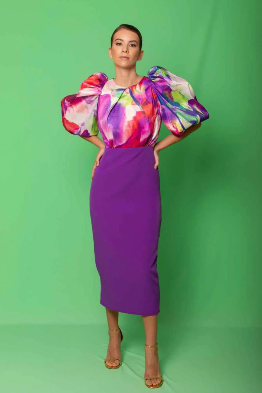VESTIDO ACUARELA MORADO